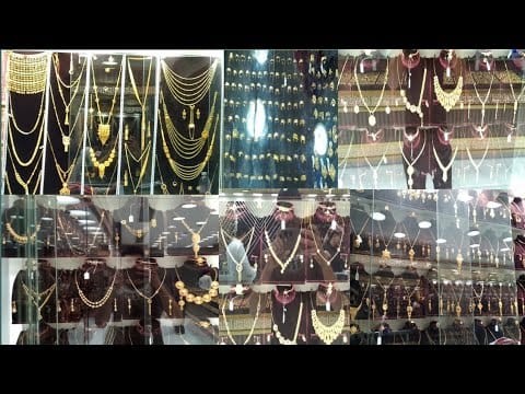 Saudi gold jewelry collection and designs, showroom detail (video thumbnail)