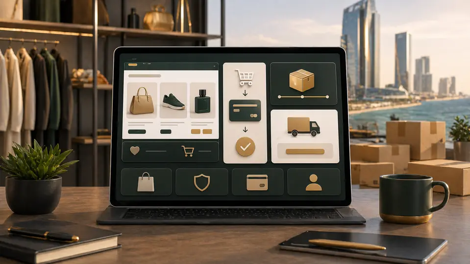 Jeddah e-commerce case study with mobile store, checkout, payment, and order fulfillment modules
