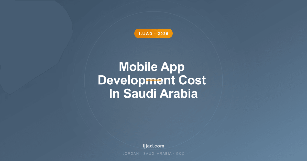 Mobile App Development Cost in Saudi Arabia — Ijjad 2026 expert guide for Jordan, Saudi Arabia, and the GCC