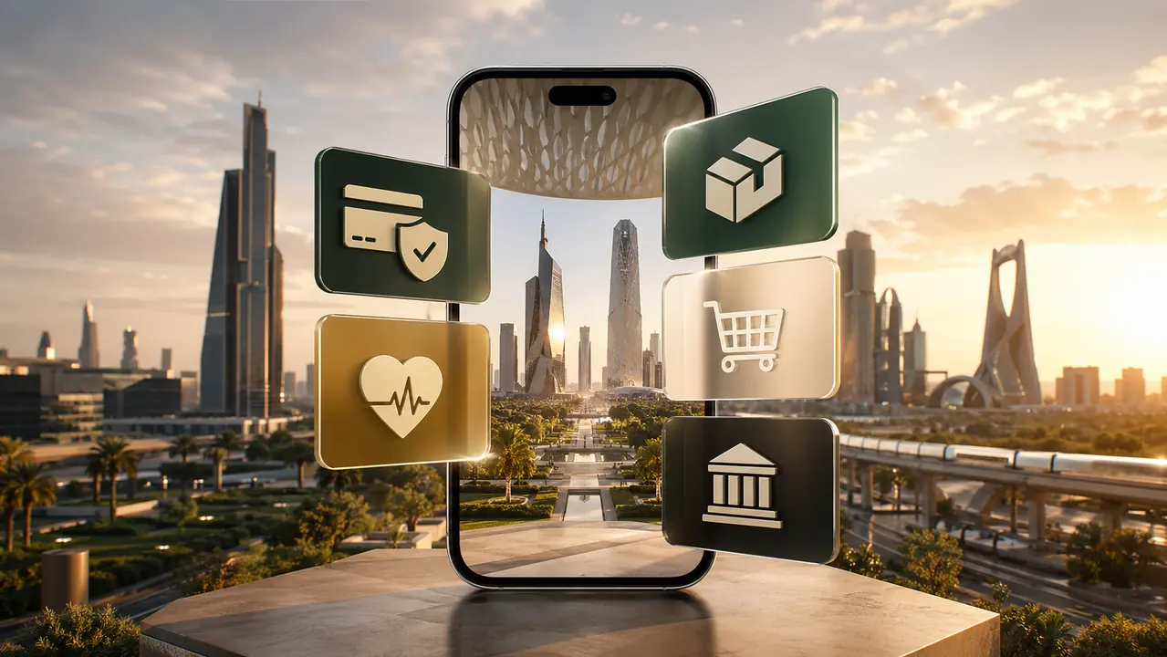 Vision 2030 mobile app development in Saudi Arabia across fintech, healthcare, e-commerce, logistics, and digital government services